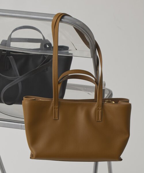 Whim Gazette（ウィムガゼット）の「【Hoaw.】WIDE HANDBAG S（トートバッグ・レディース・ブラック/レモンイエロー/モカ・FREE）」の2枚目の写真