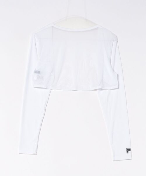 FILA GOLF（フィラゴルフ ）の「FILA GOLF フィラゴルフ ゴルフウェア 吸汗速乾 接触冷感 UVカット ボレロ（カーディガン/ボレロ・レディース・ホワイト/ブラック・L～LL/S～Ｍ）」の3枚目の写真