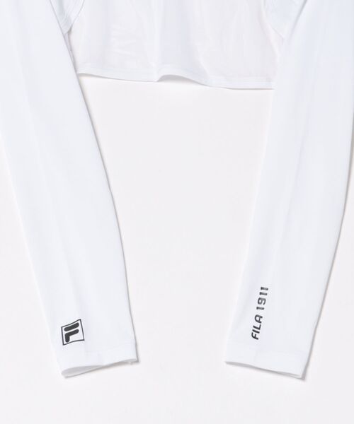 FILA GOLF（フィラゴルフ ）の「FILA GOLF フィラゴルフ ゴルフウェア 吸汗速乾 接触冷感 UVカット ボレロ（カーディガン/ボレロ・レディース・ホワイト/ブラック・L～LL/S～Ｍ）」の4枚目の写真