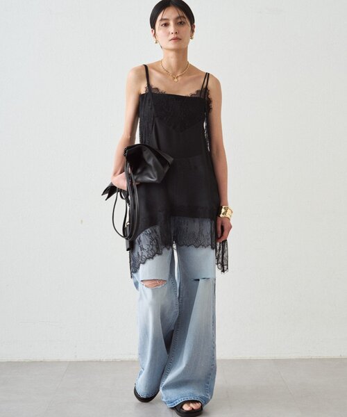 LOUNGEDRESS（ラウンジドレス）の「ハイウエストダメージデニムパンツ（デニムパンツ・レディース・ブルー・SMALL/MEDIUM）」の11枚目の写真