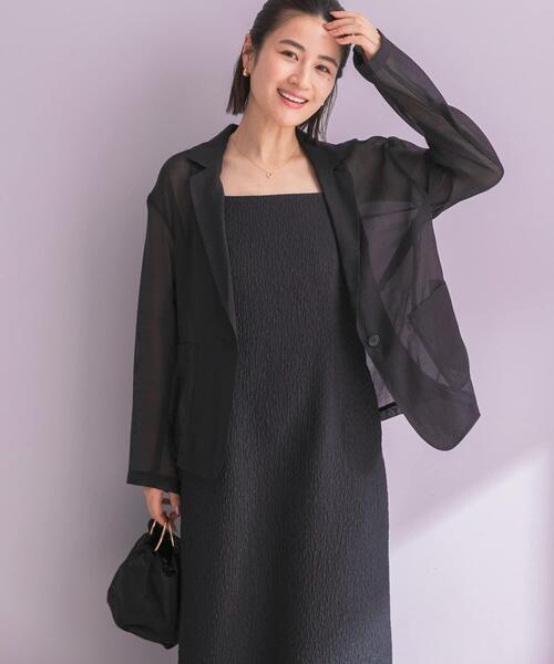 URBAN RESEARCH ROSSO WOMEN（アーバンリサーチ　ロッソ）の「ジャケットsetジャガードドレス（ワンピース・レディース・ブラック/ライトグレー・FREE）」の19枚目の写真