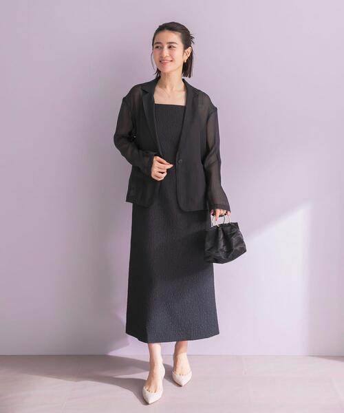 URBAN RESEARCH ROSSO WOMEN（アーバンリサーチ　ロッソ）の「ジャケットsetジャガードドレス（ワンピース・レディース・ブラック/ライトグレー・FREE）」の21枚目の写真