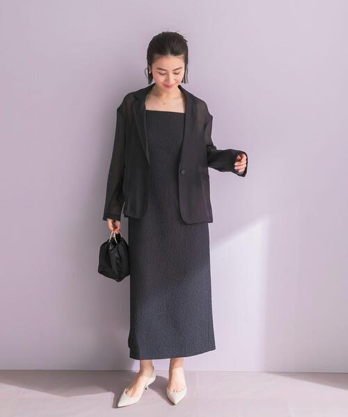URBAN RESEARCH ROSSO WOMEN（アーバンリサーチ　ロッソ）の「ジャケットsetジャガードドレス（ワンピース・レディース・ブラック/ライトグレー・FREE）」の22枚目の写真
