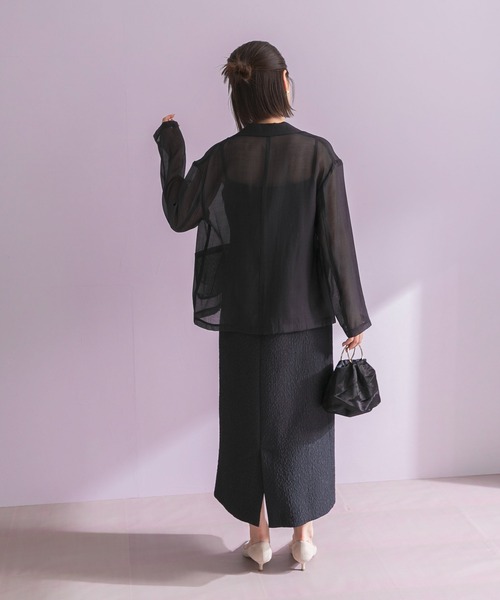 URBAN RESEARCH ROSSO WOMEN（アーバンリサーチ　ロッソ）の「ジャケットsetジャガードドレス（ワンピース・レディース・ブラック/ライトグレー・FREE）」の12枚目の写真