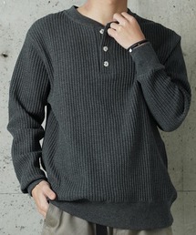 JEMORGAN（ジェーイーモーガン）の「"04"≪JEMORGAN≫ビッグワッフル ヘンリーネック スウェットシャツ（スウェット）」