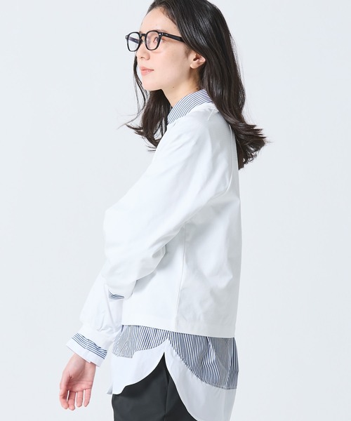 LACOSTE(ラコステ)の「クロップド丈 バルーンスリーブ ギャザー ロングスリーブTシャツ(Tシャツ/カットソー・レディース・ブラック/オフホワイト/セージグリーン・36/38/40/34)」の13枚目の写真