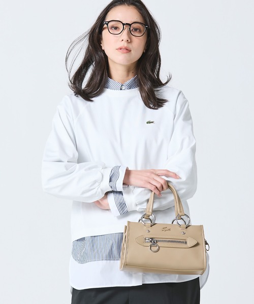 LACOSTE(ラコステ)の「クロップド丈 バルーンスリーブ ギャザー ロングスリーブTシャツ(Tシャツ/カットソー・レディース・ブラック/オフホワイト/セージグリーン・36/38/40/34)」の17枚目の写真
