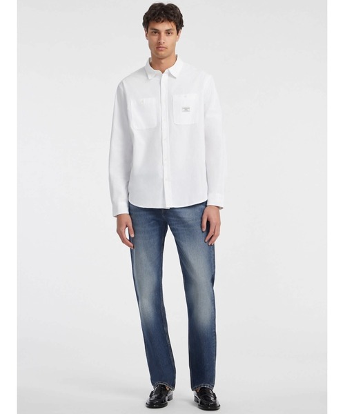 GUESS JEANS（ゲスジーンズ）の「GUESS JEANS Long Sleeves Regular Pockets Shirt 長袖シャツ（シャツ/ブラウス・メンズ・ホワイト・X-LARGE/LARGE/MEDIUM/SMALL）」の4枚目の写真