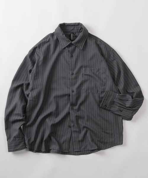 make a ray!(メイク ア レイ!)の「【82】オンブレチェック ストライプ 先染め レギュラーカラーシャツ(シャツ/ブラウス・メンズ・ブルー/チャコールグレー/ブラック系その他/ホワイト/ブラック/アイボリー・XL/L/M)」の1枚目の写真