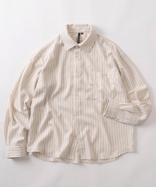 make a ray!(メイク ア レイ!)の「【82】オンブレチェック ストライプ 先染め レギュラーカラーシャツ(シャツ/ブラウス・メンズ・ブルー/チャコールグレー/ブラック系その他/ホワイト/ブラック/アイボリー・XL/L/M)」の3枚目の写真