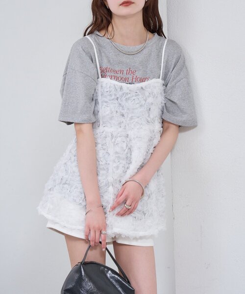 mystic（ミスティック）の「フラワーチュールキャミチュニック（シャツ/ブラウス・レディース・イエロー/オフホワイト・FREE）」の8枚目の写真