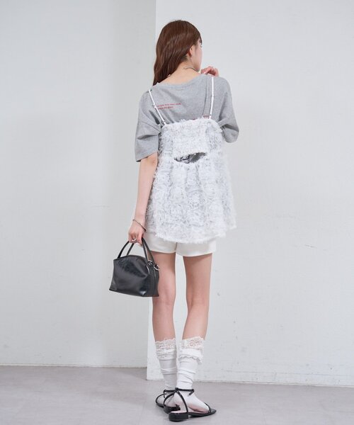 mystic（ミスティック）の「フラワーチュールキャミチュニック（シャツ/ブラウス・レディース・イエロー/オフホワイト・FREE）」の11枚目の写真