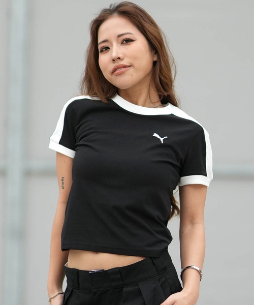 PUMA（プーマ）の「PUMA/プーマ 半袖 Tシャツ ショート丈 T7 スリム 633952（Tシャツ/カットソー・レディース・ホワイト/レッド/ブラック・L/M）」の18枚目の写真