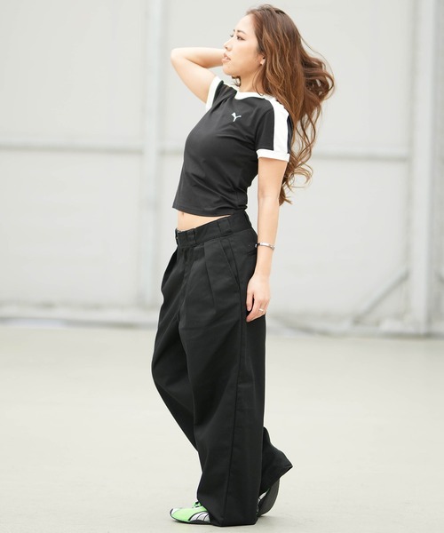 PUMA（プーマ）の「PUMA/プーマ 半袖 Tシャツ ショート丈 T7 スリム 633952（Tシャツ/カットソー・レディース・ホワイト/レッド/ブラック・L/M）」の21枚目の写真