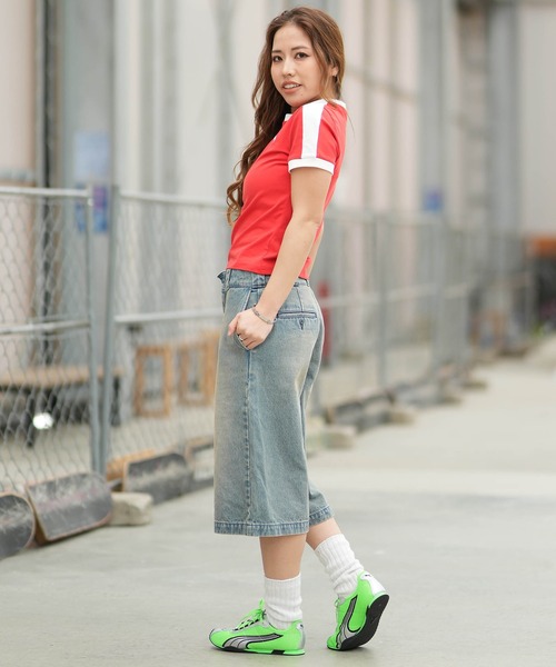 PUMA（プーマ）の「PUMA/プーマ 半袖 Tシャツ ショート丈 T7 スリム 633952（Tシャツ/カットソー・レディース・ホワイト/レッド/ブラック・L/M）」の8枚目の写真