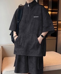 SHEPP（シープ）の「【2点セット】ナイロンハーフジップセットアップショートパンツ（セットアップ）」