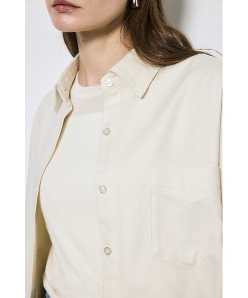 AZUL by moussy(アズールバイマウジー)の「アーバンチェックフリンジショートシャツ(シャツ/ブラウス・レディース・アイボリー/ベージュ系その他/ブラック系その他・FREE)」の8枚目の写真