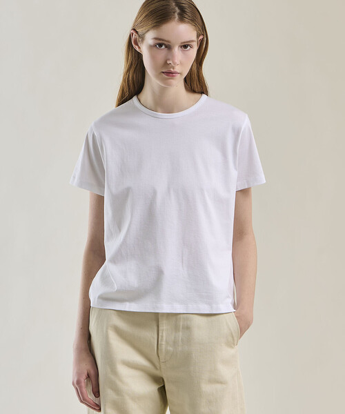 handvaerk(ハンドバーク)の「handvaerk | 60/2 CREW NECK T-SHIRT WOMEN(Tシャツ/カットソー・レディース・ブラック/グレー系その他/ダークグレー/ホワイト/ホワイト系その他・S/M)」の6枚目の写真