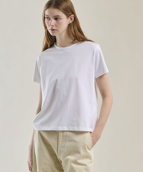 handvaerk(ハンドバーク)の「handvaerk | 60/2 CREW NECK T-SHIRT WOMEN(Tシャツ/カットソー・レディース・ブラック/グレー系その他/ダークグレー/ホワイト/ホワイト系その他・S/M)」の1枚目の写真