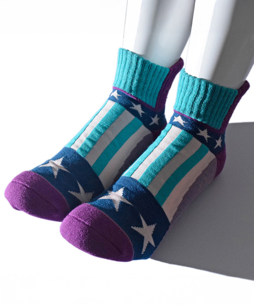 ALDIES(アールディーズ)の「USA Socks / ユーエスエーソックス(ソックス/靴下・メンズ・パープル/レッド/グリーン・WOMENS/MENS)」の1枚目の写真