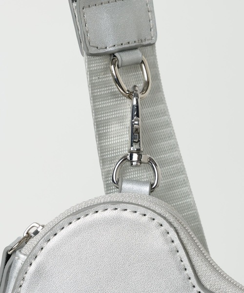 GLOBAL WORK（グローバルワーク）の「ハーフムーンポーチツキBAG/657850（ショルダーバッグ・キッズ・シルバー/ブラック/イエロー・ONE SIZE）」の21枚目の写真