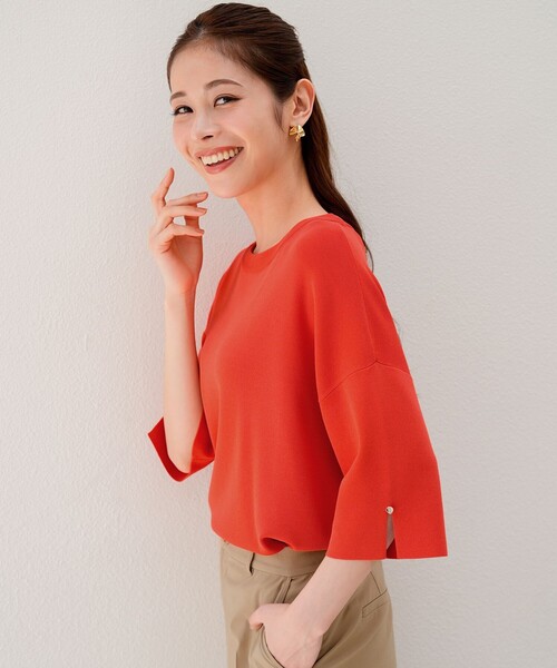 ANY SIS(エニィスィス)の「【アイスタッチ】ボートネックニット プルオーバー(ニット/セーター・レディース・グレー系/ネイビー系9/ライトグレー系2/ベージュ系2/イエロー系/ホワイト系9/レッド系/スカイブルー系・X-SMALL)」の20枚目の写真