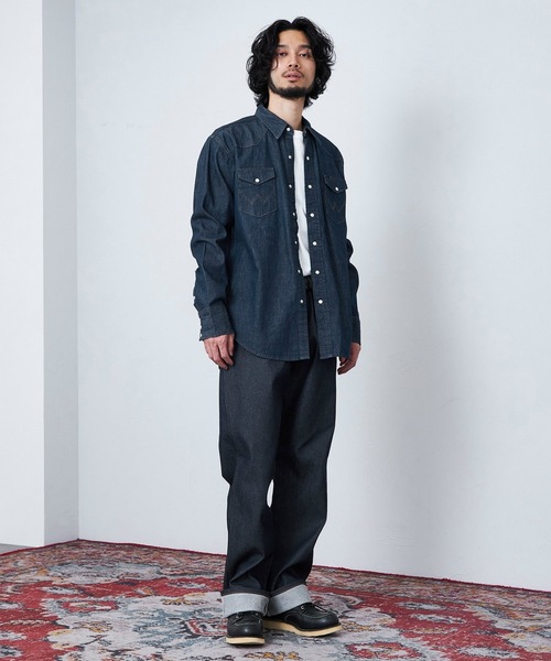 Lee(リー)の「Wrangler/ラングラー【US ORIGINAL】13MWZ ストレートジーンズ(デニムパンツ・メンズ・ノンウォッシュ/ブルー・28/30/32/34/36)」の17枚目の写真