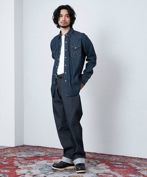 Lee(リー)の「Wrangler/ラングラー【US ORIGINAL】13MWZ ストレートジーンズ(デニムパンツ・メンズ・ノンウォッシュ/ブルー・28/30/32/34/36)」の16枚目の写真