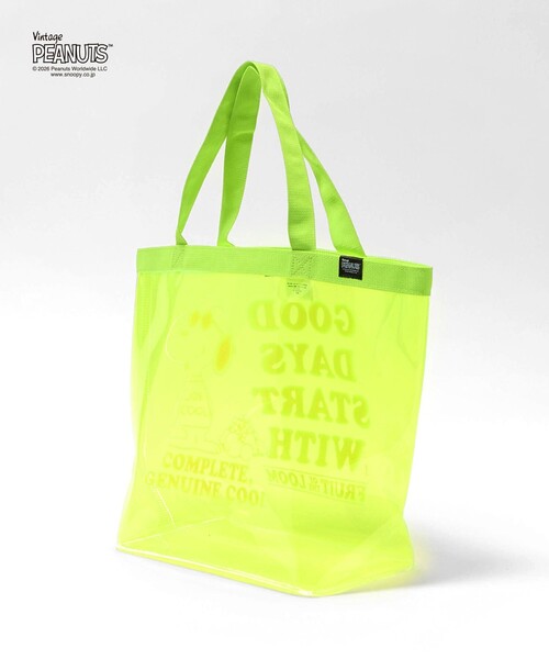 green label relaxing(グリーンレーベルリラクシング)の「【別注】<FRUIT OF THE LOOM×PEANUTS> PVC トートバッグ / キッズ(スイムグッズ・キッズ・コバルトブルー/ライム・FREE)」の12枚目の写真