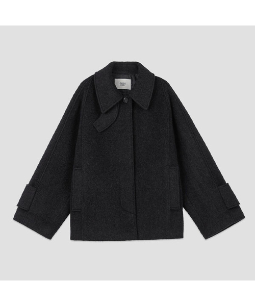 ATELIER NAIN（アトリエナイン）の「NAGELANG WOOL HALF COAT(CT-1475)（チェスターコート・レディース・ヘザーグレー/チャコール・FREE）」の2枚目の写真