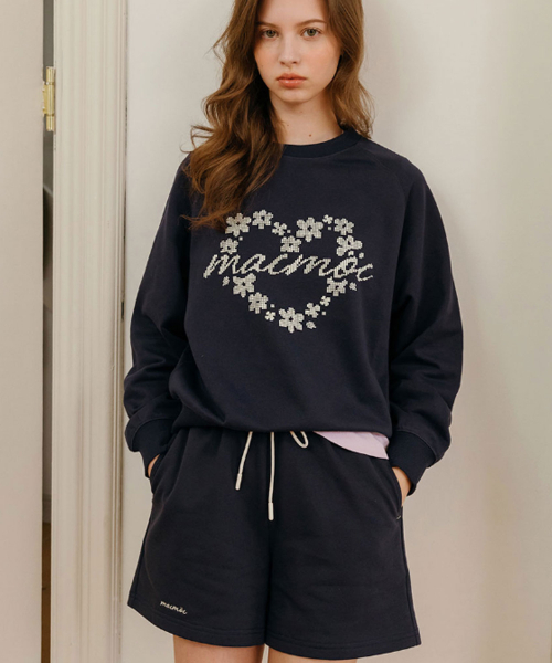 MAC MOC（マックモック）の「ハートスウェットパンツ ハートパッチポケットスウェットパンツ_2カラー（その他パンツ・レディース・ネイビー/グレー・FREE）」の4枚目の写真