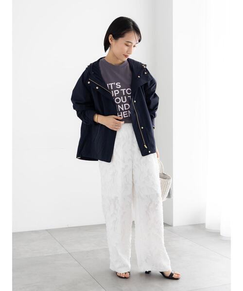 Te chichi（テチチ）の「カットジャガードパンツ(セットアップ可)（その他パンツ・レディース・ブラック/オフホワイト・F）」の7枚目の写真