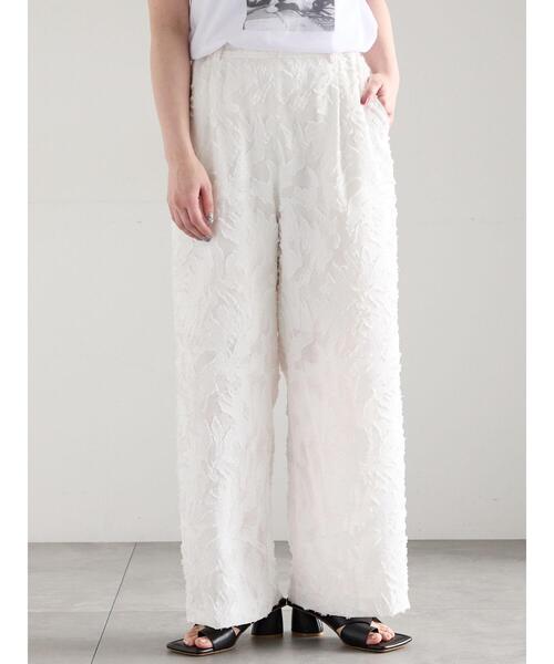 Te chichi（テチチ）の「カットジャガードパンツ(セットアップ可)（その他パンツ・レディース・ブラック/オフホワイト・F）」の9枚目の写真