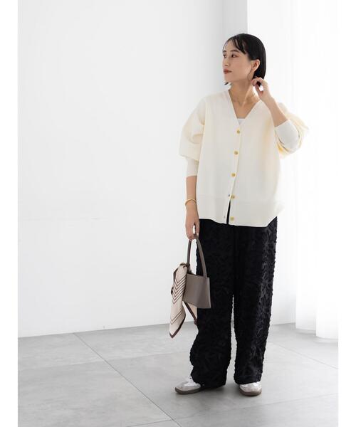 Te chichi（テチチ）の「カットジャガードパンツ(セットアップ可)（その他パンツ・レディース・ブラック/オフホワイト・F）」の15枚目の写真