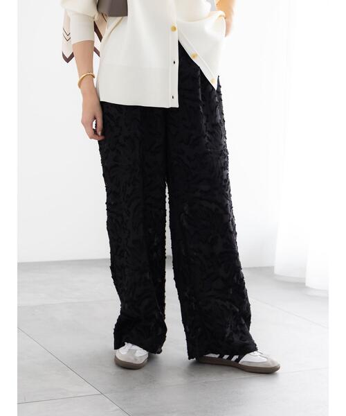 Te chichi（テチチ）の「カットジャガードパンツ(セットアップ可)（その他パンツ・レディース・ブラック/オフホワイト・F）」の17枚目の写真