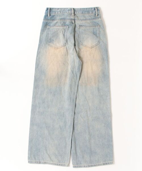 TITTY&CO.（ティティーアンドコー）の「ダメージワイドデニムパンツ（デニムパンツ・レディース・ライトブルー・LARGE/MEDIUM/SMALL）」の14枚目の写真