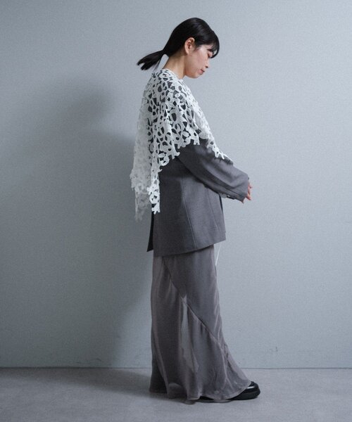 SHENERY（シーナリー）の「Pasterip lace multi-way scarf（バンダナ/スカーフ・レディース・オフホワイト・FREE）」の20枚目の写真