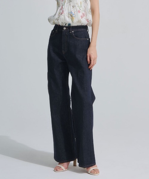 anuans(アニュアンス)の「【0サイズあり】Wide leg denim(デニムパンツ・レディース・ベージュ/インディゴブルー/ライトブルー・X-SMALL/SMALL/MEDIUM)」の1枚目の写真