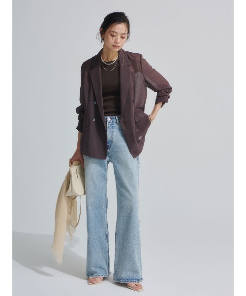 anuans(アニュアンス)の「【0サイズあり】Wide leg denim(デニムパンツ・レディース・ベージュ/インディゴブルー/ライトブルー・X-SMALL/SMALL/MEDIUM)」の6枚目の写真