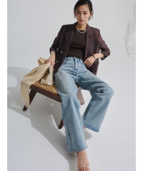 anuans(アニュアンス)の「【0サイズあり】Wide leg denim(デニムパンツ・レディース・ベージュ/インディゴブルー/ライトブルー・X-SMALL/SMALL/MEDIUM)」の13枚目の写真