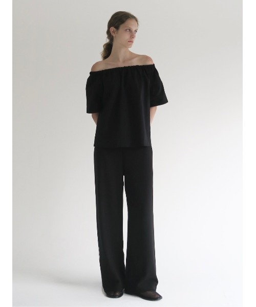 NOWNS（ナウンス）の「Ines | Soft banding pants（スラックス・レディース・ブラック/アイボリー/ネイビー・FREE/1/2）」の9枚目の写真