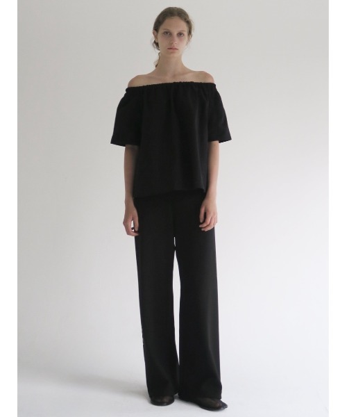 NOWNS（ナウンス）の「Ines | Soft banding pants（スラックス・レディース・ブラック/アイボリー/ネイビー・FREE/1/2）」の7枚目の写真