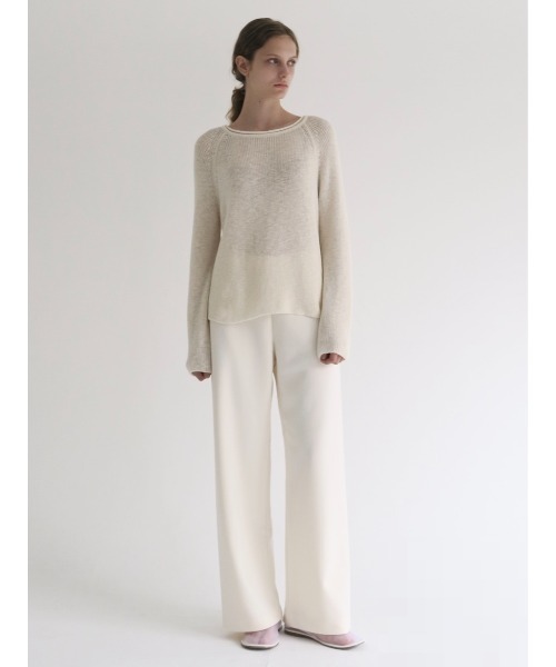 NOWNS（ナウンス）の「Ines | Soft banding pants（スラックス・レディース・ブラック/アイボリー/ネイビー・FREE/1/2）」の12枚目の写真