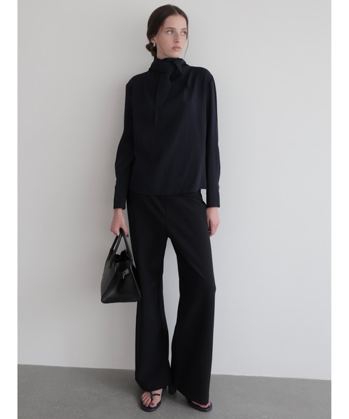 NOWNS（ナウンス）の「Ines | Soft banding pants（スラックス・レディース・ブラック/アイボリー/ネイビー・FREE/1/2）」の21枚目の写真
