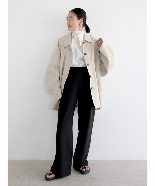 NOWNS（ナウンス）の「Ines | Soft banding pants（スラックス・レディース・ブラック/アイボリー/ネイビー・FREE/1/2）」の19枚目の写真
