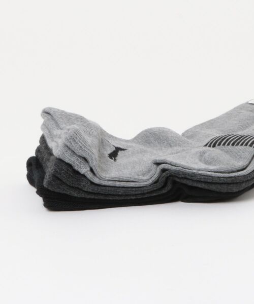 PUMA（プーマ）の「PUMA プーマ ショートソックス 靴下 3足組 メンズ レディース 23~28cm 消臭 ソフトフィット（ソックス/靴下・メンズ・グレー系1/グレー系/ブラック系/ホワイト系/ブラック系2・26-28cm (L)/24-26cm (M)/23-25cm）」の9枚目の写真