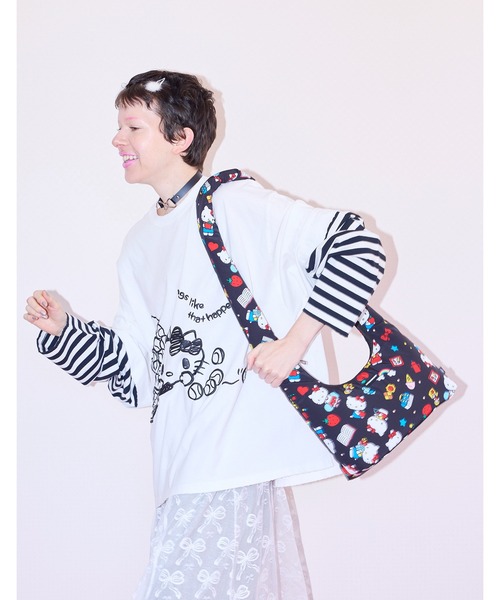 Little sunny bite(リトルサニーバイト)の「【8】【it】【Little sunny bite】hello kitty x little sunny bite shoulder bag(ショルダーバッグ・レディース・ブラック/ピンク/ホワイト・FREE)」の2枚目の写真