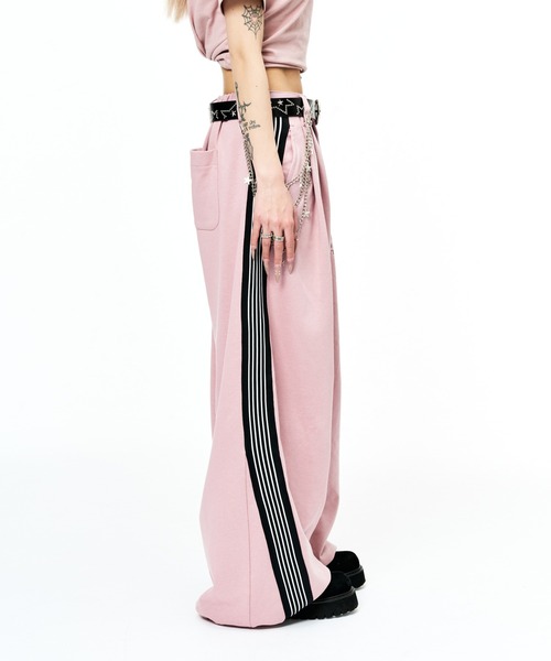 sedacle(セダクル)の「ダートサイドラインスウェットパンツ(スウェットパンツ・レディース・ブラック/ライトピンク/オフホワイト/チャコールグレー・SMALL/MEDIUM/LARGE)」の10枚目の写真