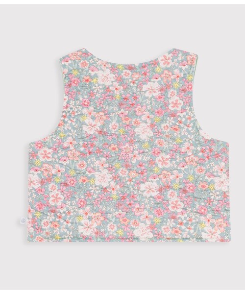 PETIT BATEAU（プチバトー）の「フラワープリントベスト（ベスト・キッズ・ライトグリーン・36MONTH/18MONTH/12MONTH）」の3枚目の写真