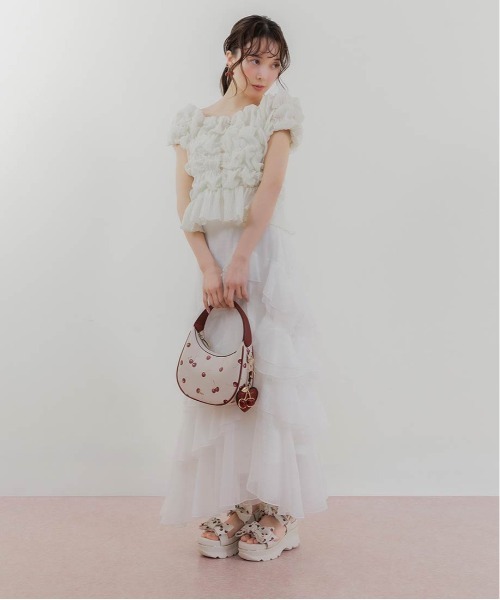 RANDA（ランダ）の「【Cherry＆Strawberry】チェリープリントリボンスポーツサンダル（サンダル・レディース・アイボリー/ブラック・S/M/L/LL）」の5枚目の写真